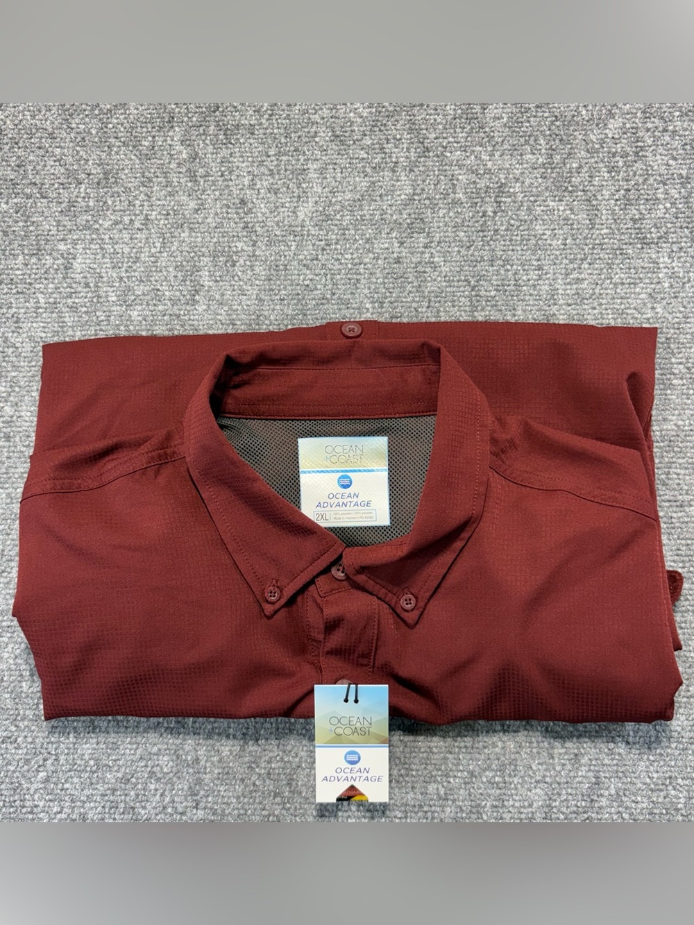 OCEAN COAST OCEAN ADVANTAGE BREATHABILITY WICKING Men's Size
2XL Fishing Shirt